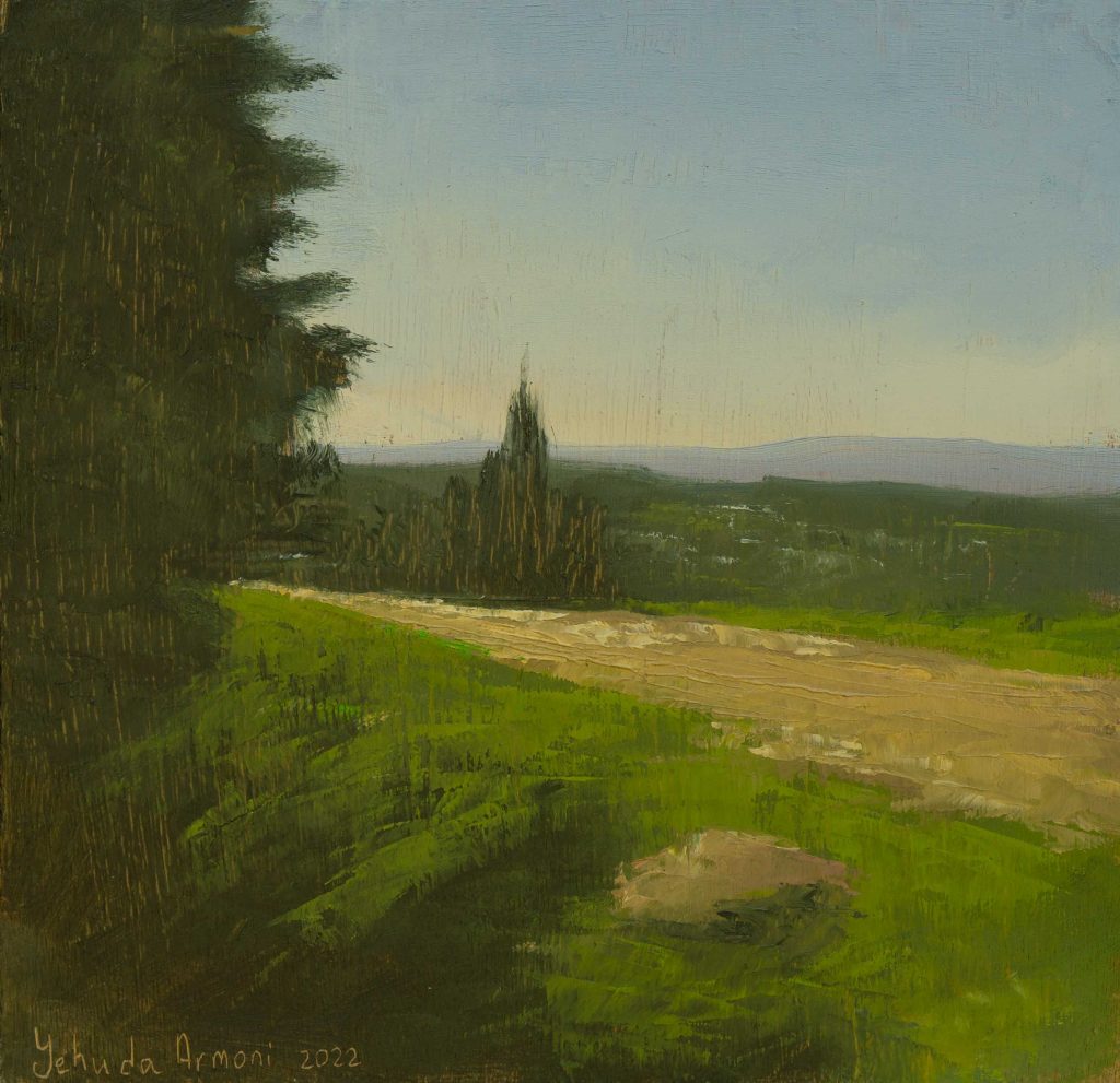 A dirt road in Ben Shemen Forest  | oil on wood
