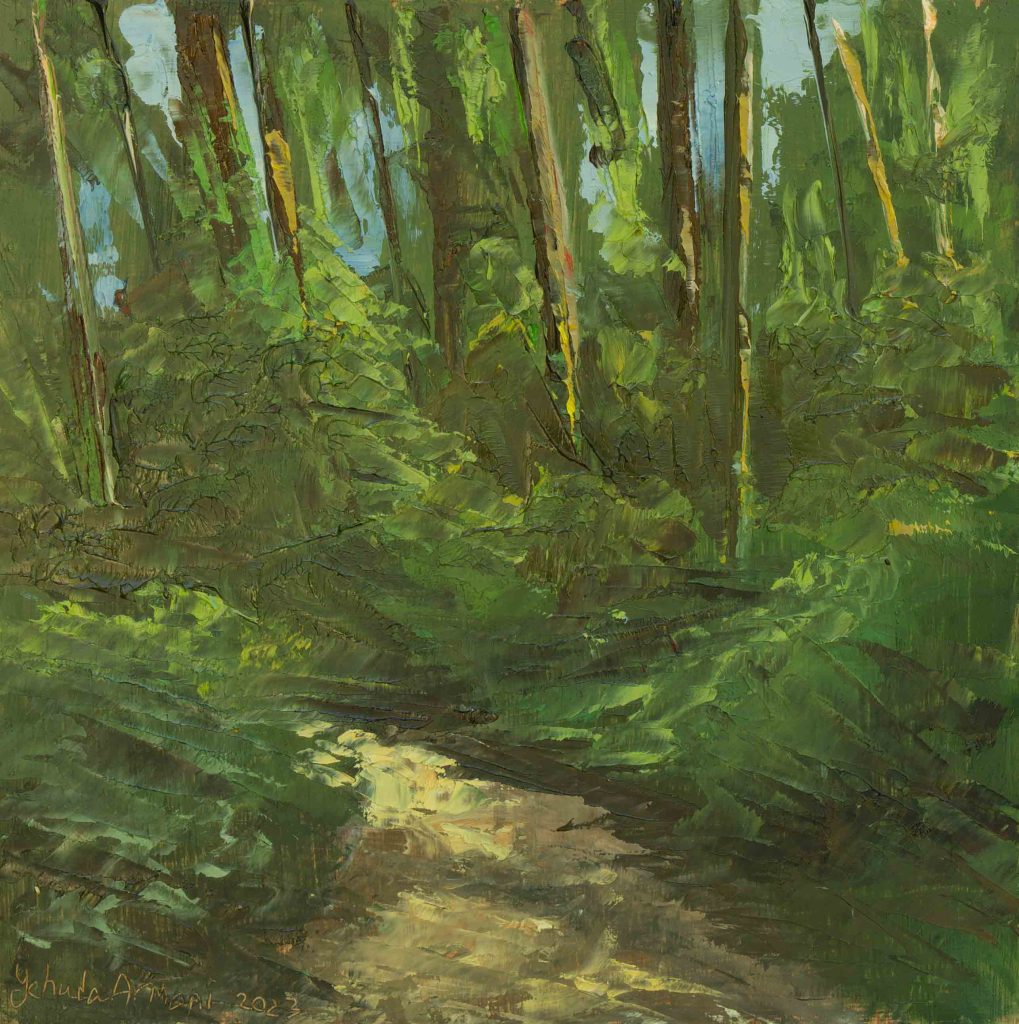 A dirt road in Menashe Forest  | oil on wood
