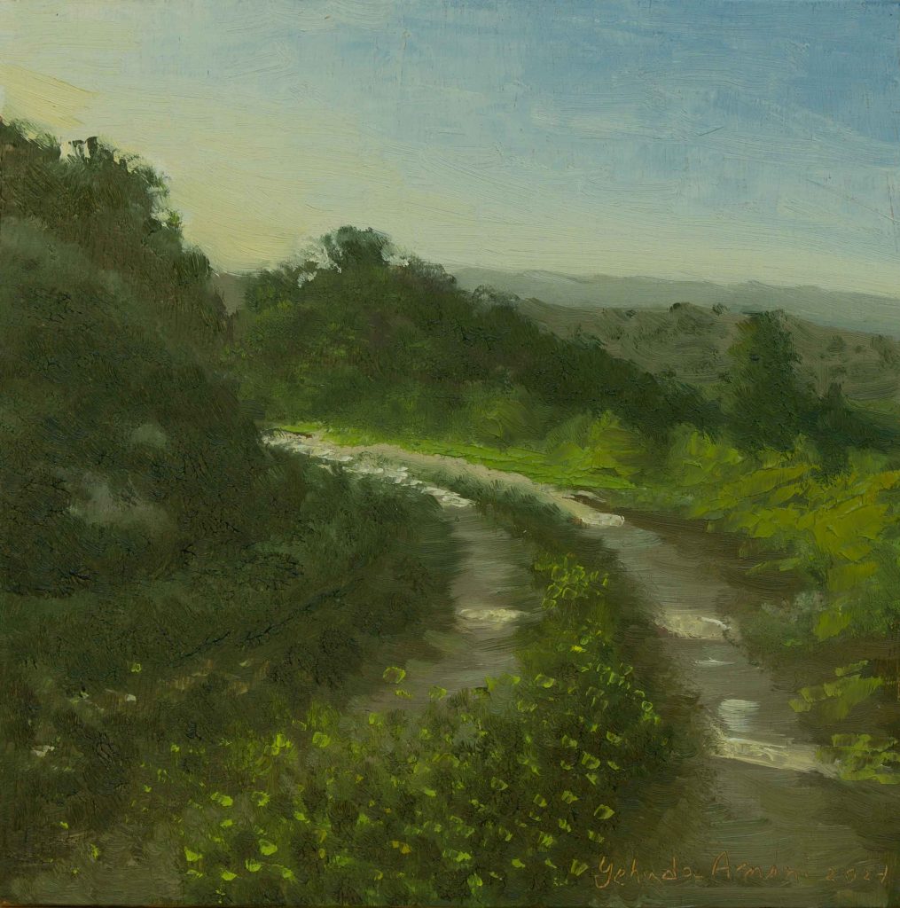 A dirt road in Reut  | oil on wood,