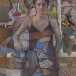 A girl in Kiryat A-Melacha | a montage of oil paintings