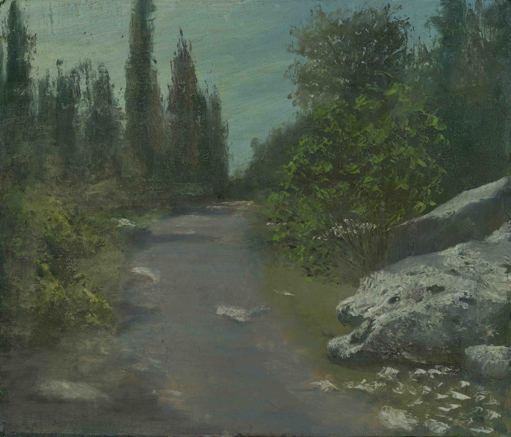 A lion in Ben Shemen Forest  | oil on canvas