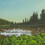 A winter pond in Ben Shemen Forest  | oil on canvas