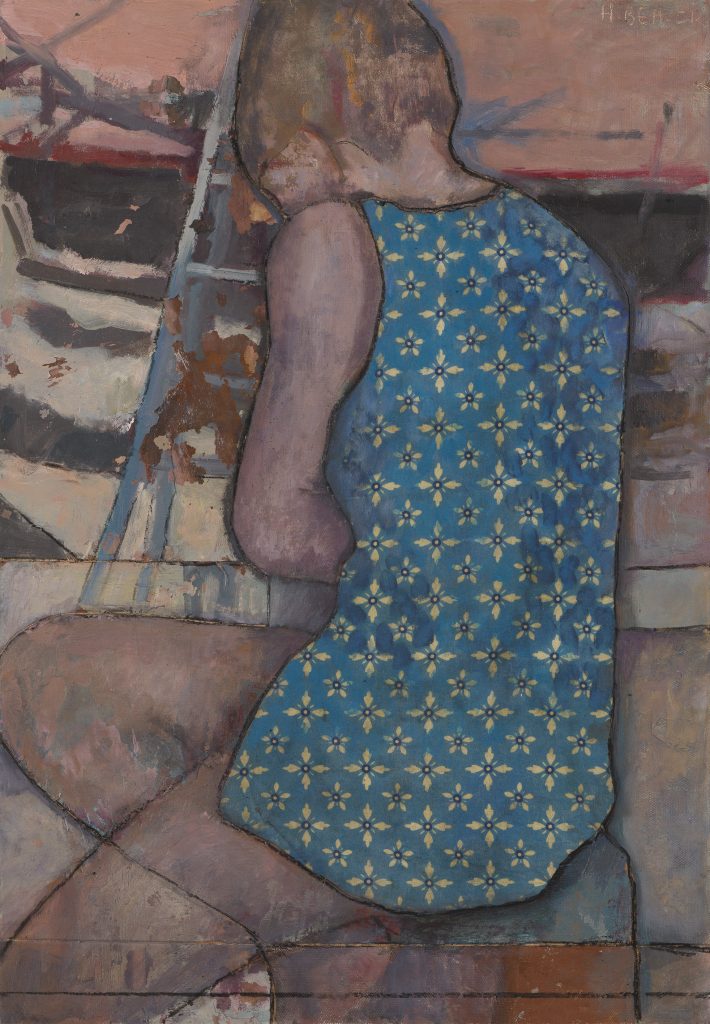 Adi from the back | mixed technics on canvas on wood