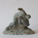 After Greek Wrestlers sketch fired clay(grey color)