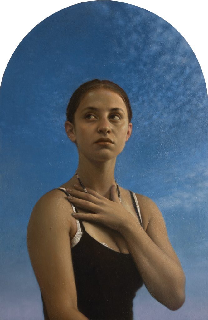 Apple of my eye | , oil on paper mounted on board