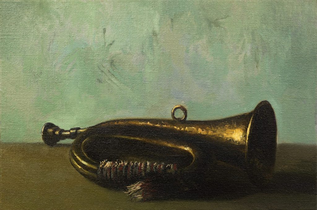 Bugle | Oil on birch panel