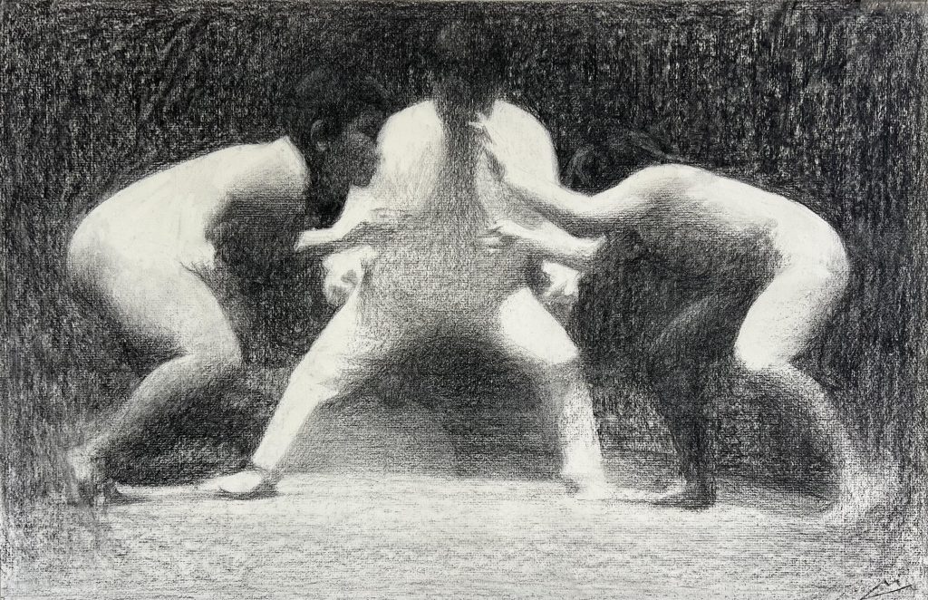 Ready | charcoal on paper