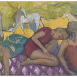 Horse wallpaper | oil on canvas on panel