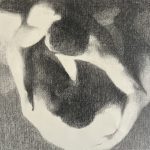 Hug I | charcoal on paper