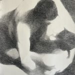 Hug II | charcoal on paper