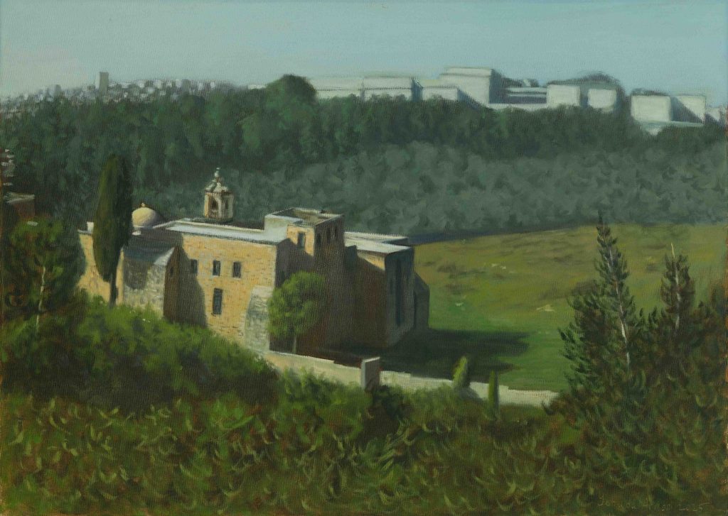 Monastery of the cross and The Israel Museum  | oil on canvas