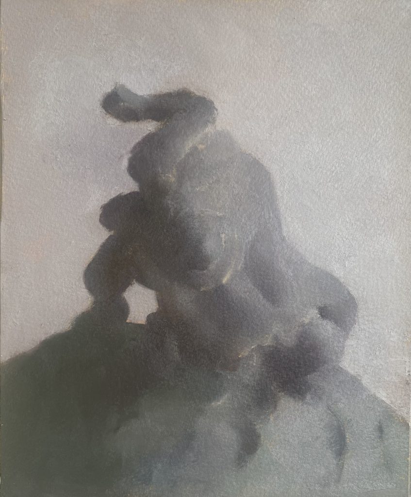 Mount clash | oil on paper mounted on wood