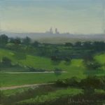 Nesher Factory view from Ben Shemen  | oil on canvas