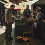 Not The Eggplant’s Problem | Oil on wooden panel
