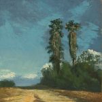 Palm trees in Reut  | oil on wood