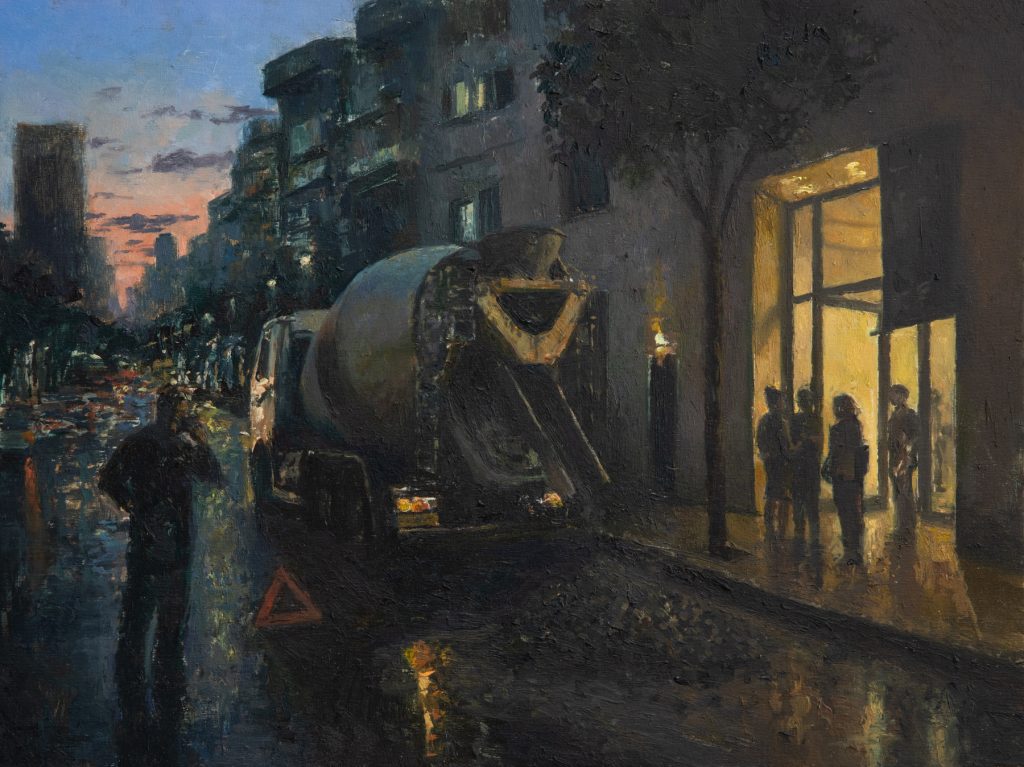 Shitty day | Oil on birch panel
