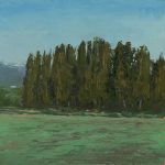 Trees near Ramat Yishay  | oil on wood