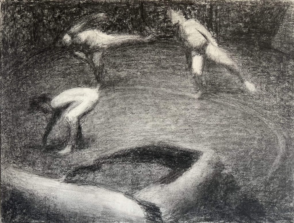 Warmup | charcoal on paper