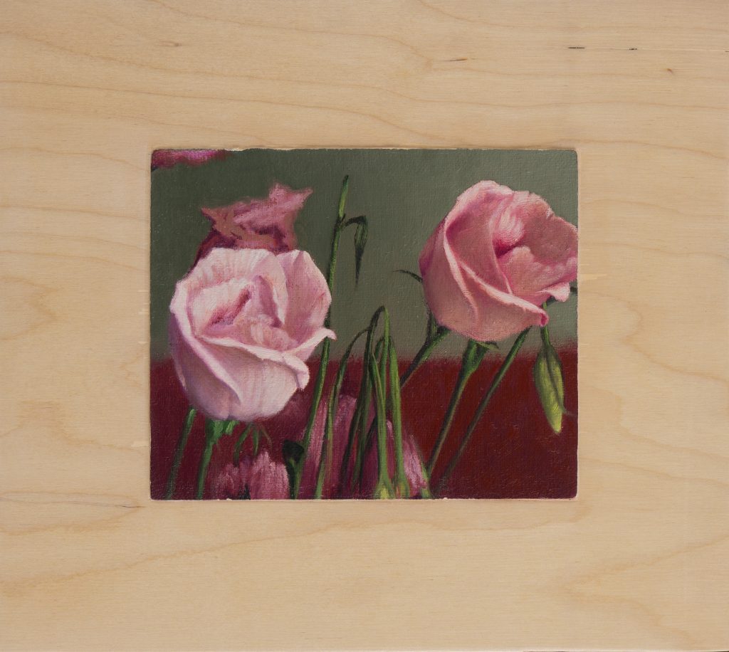 hen they were two | oil on linen mounted on board