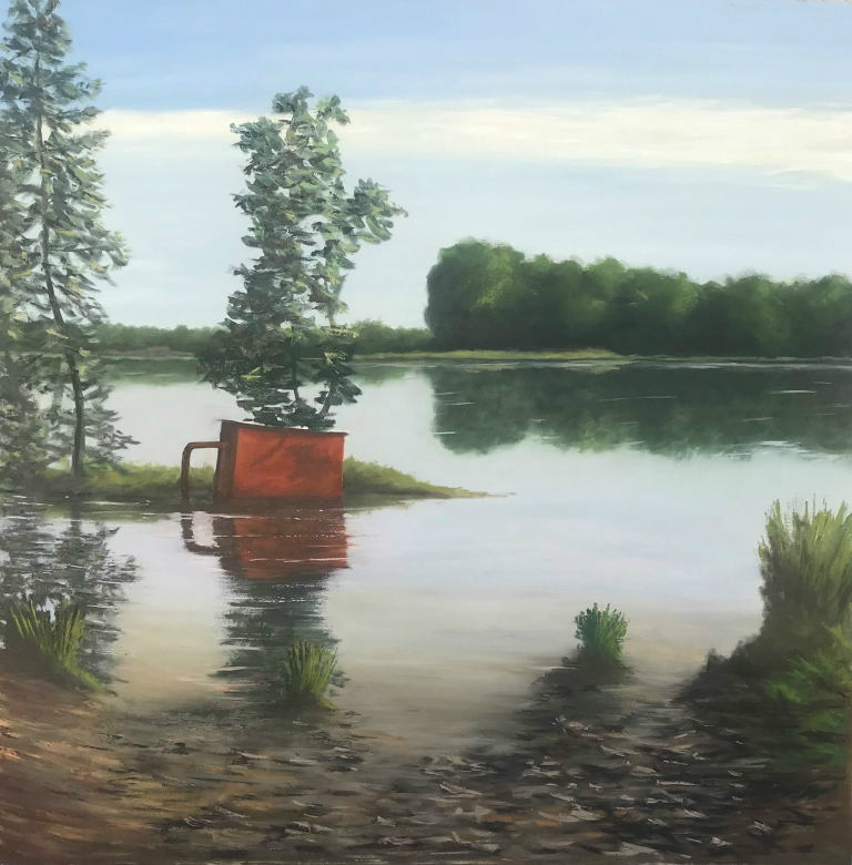 Yehuda Armoni | Winter Pond in Rehovot