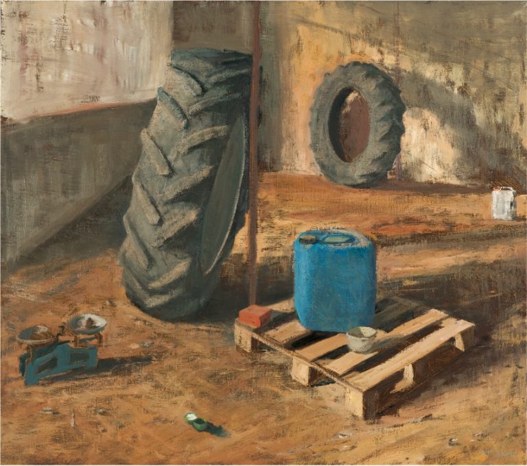 Uri Blayer | Composition with two Wheels