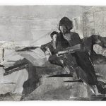 Ground,collage charcoal on paper