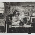 Her Portrait | collage and charcoal on paper