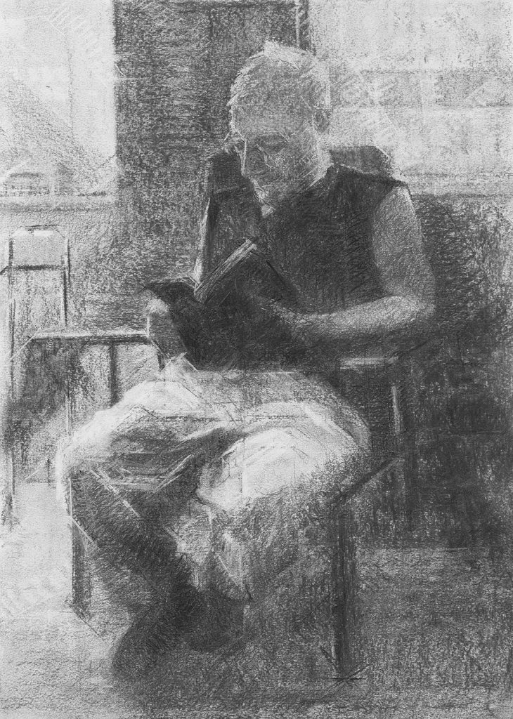 Home | charcoal on paper