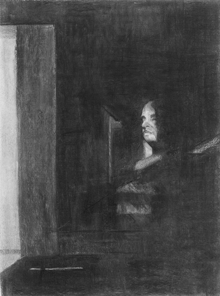 Ray of Light | charcoal on paper