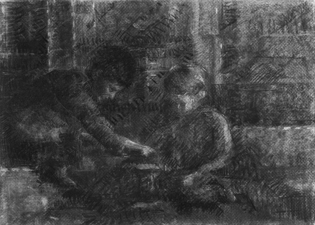 Together | charcoal on paper