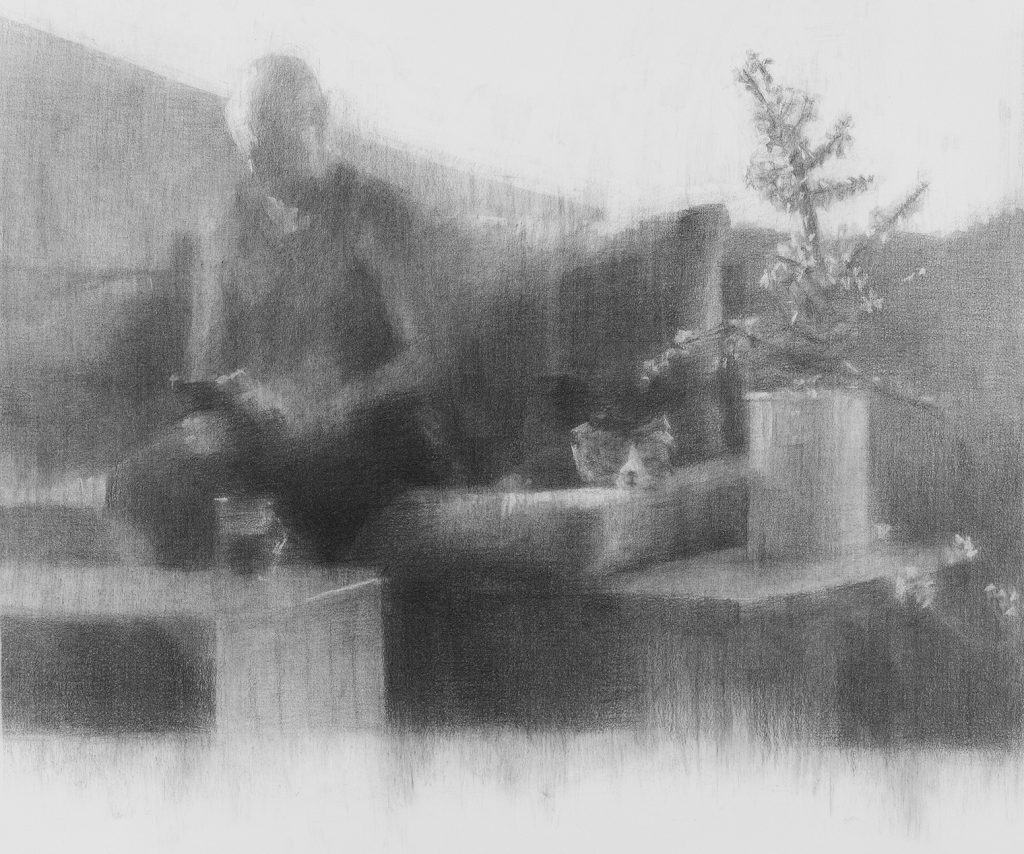 Golan and Luna | charcoal on paper