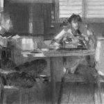 Mom's Rolls | charcoal on paper