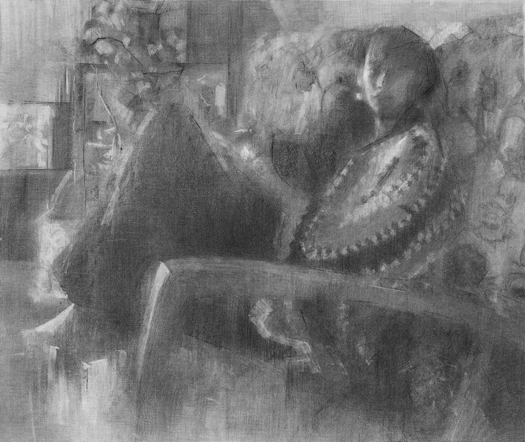 The Wounded Paper | charcoal on paper