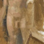 Self Portrait without a head | oil on canvas mounted on wood