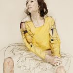 After Sitting girl with raised head | Fine Art Archival Pigment Print