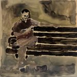 Foot on foot | oil on glass