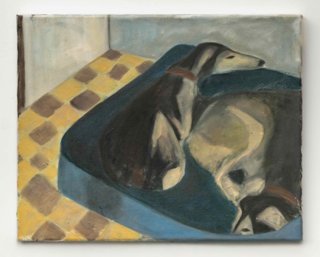 Dogs and Tiles,oil on Linen
